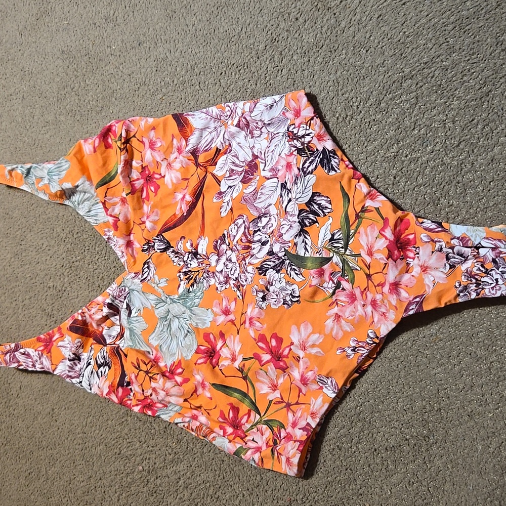 Miss Bikini One Piece Swimsuit Sz XL Open Back Brazilian Cut Cheeky